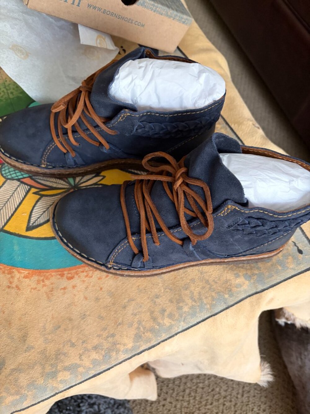 Born Short Boots Navy NWT Size 7/38 - Picture 4 of 10